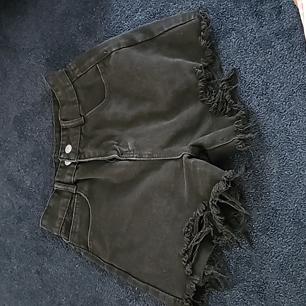 Black high waist shorts